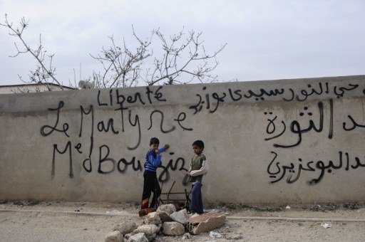  Tunisie. Mohamed Bouazizi, personnalité 2011 du Times