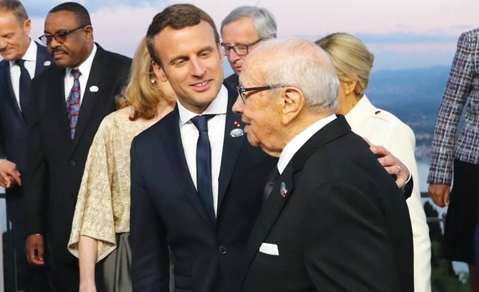  Béji Caïd Essebsi déjeune lundi avec Emmanuel Macron dans un contexte de crises tous azimuts