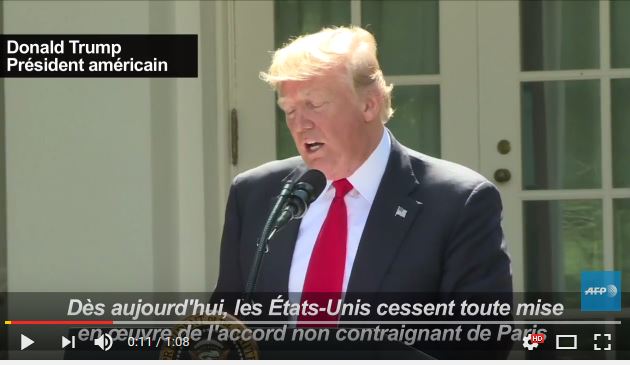  Trump va « cesser toute mise en œuvre » de l’accord de Paris