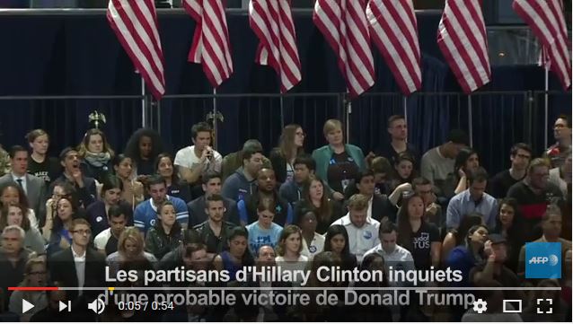  Les pro-Clinton inquiets de la probable victoire de Trump