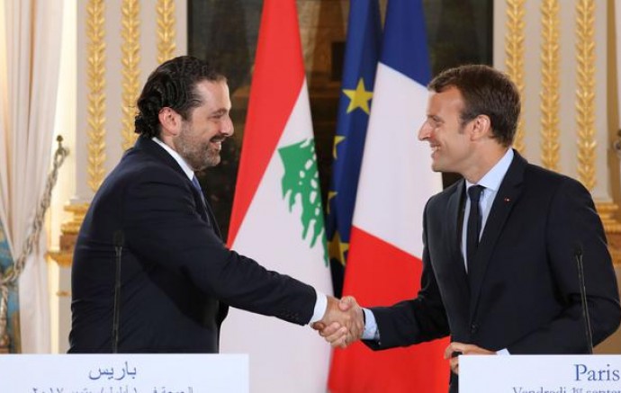  France. Le premier ministre libanais démissionnaire Saad Hariri est arrivé à Paris