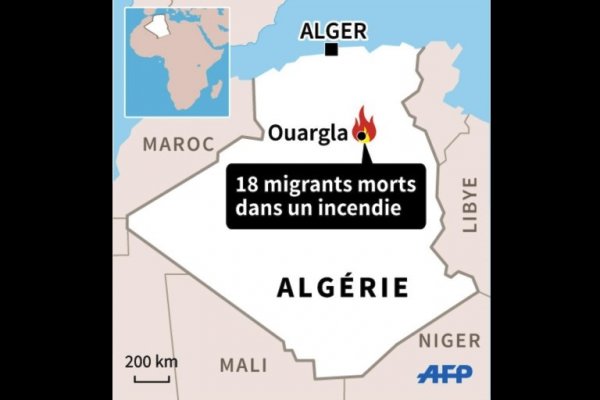  18 migrants morts et 43 autres blessés dans un incendie à Ouargla