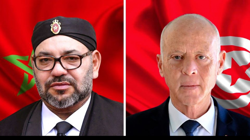  Le président Kaïs Saïed s’entretient avec le roi Mohammed VI