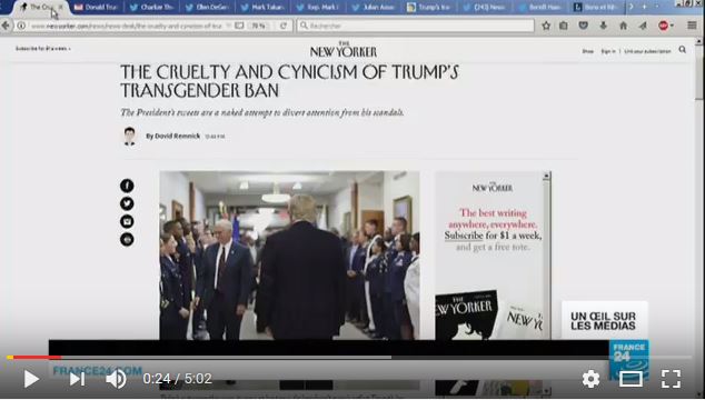  Donald Trump interdit l’armée aux transgenres
