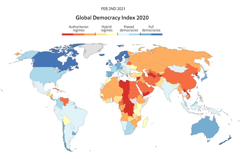  Point de vue – International. Indice de démocratie et Covid