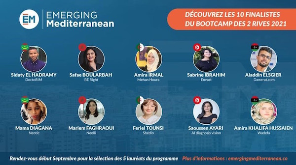  Les 5 finalistes du digital talk d’Emerging Mediterranean 2021