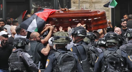  Palestine. Violents heurts aux funérailles de Shireen Abu Akleh