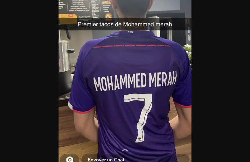  Un maillot de foot, floqué Mohammed Merah et numéro 7