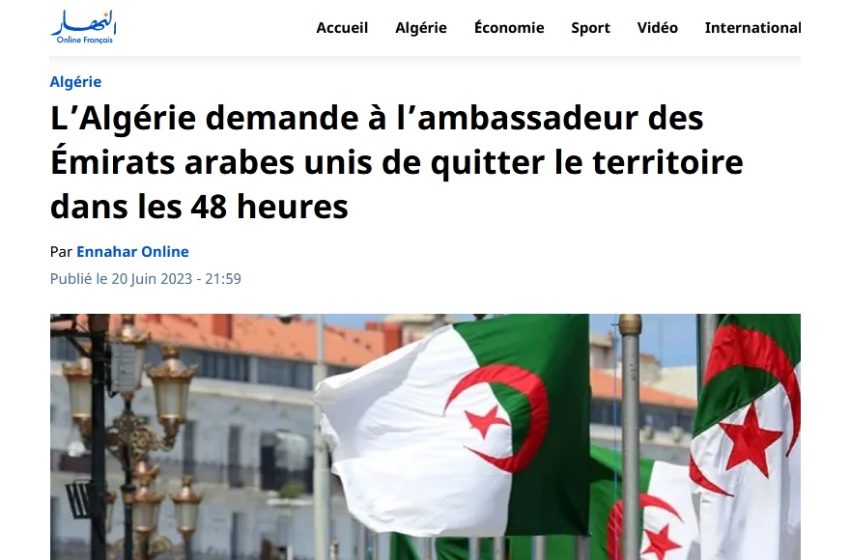  Algérie/Émirats. Le coup de bluff de trop des services algériens