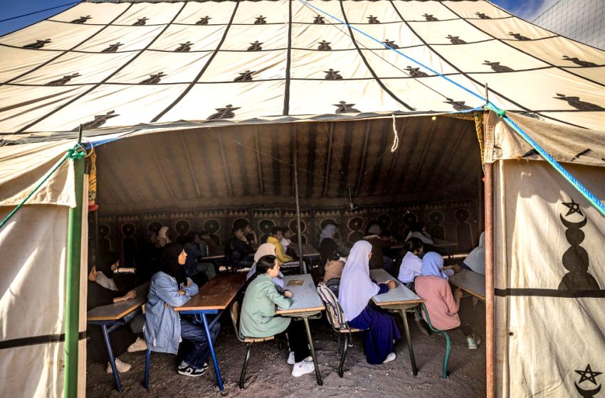  Séisme d’Al Haouz. La vie scolaire reprend sous les tentes