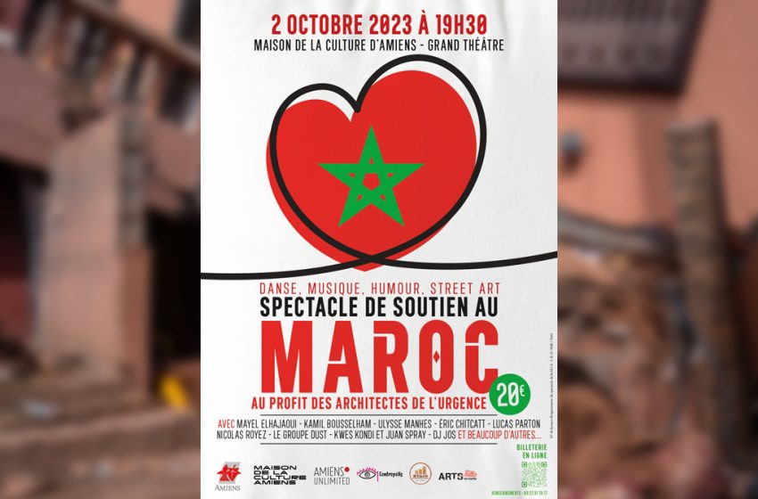  Amiens. Soirée en soutien aux victimes du tremblement de terre au Maroc le 2 octobre