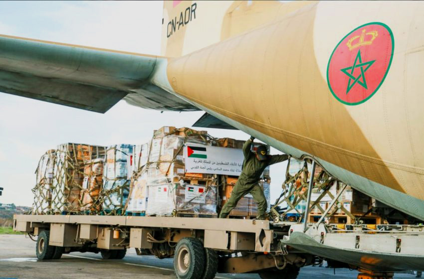  Maroc. Deux avions d’aide humanitaire à El Arich pour les populations palestiniennes