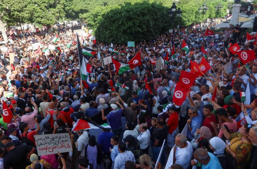  A Tunis, une marche de soutien à Gaza rassemble diverses sensibilités politiques