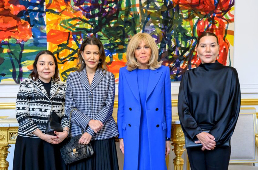  Les Princesses reçues à déjeuner au Palais de l’Elysée à l’invitation de Madame Macron