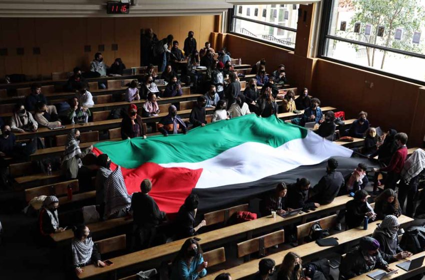  « Free Palestine » à Sciences Po